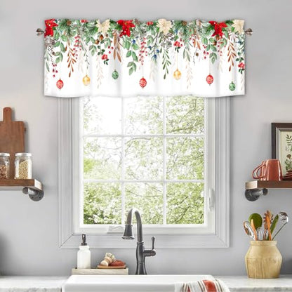 Christmas Curtains Valances for Windows 1 Panel, 42x12 Inch - color: Lst-sd01699, size: 42"W x 12"L (Pack of 1)