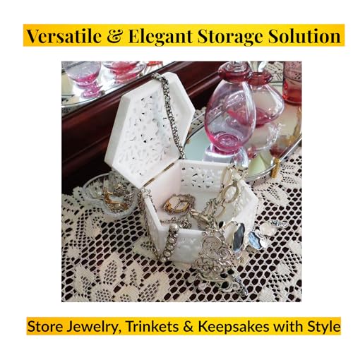 Trinket Boxes For Women, Ring Holder with Lid, Ring Case for Women, Present for Mom from Daughter, Things for Mommy, Valentines Jewelry Box, Graduation Jewelry Box, Soapstone Holder