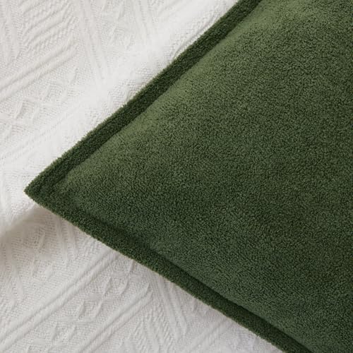 Kevin Textile Soft Waterproof 12x20 Lumbar Pillow Cover 1 Pack, Moss Green - color: Moss Green, size: 20" x 12" (Pack of 1)