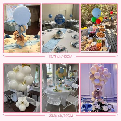 TekXYZ Acrylic Balloon Stand for Table Centerpiece, Adjustable 10-Pack - color: 10 Pack