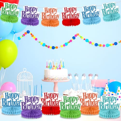 12Pcs Happy Birthday Centerpieces Table Decorations