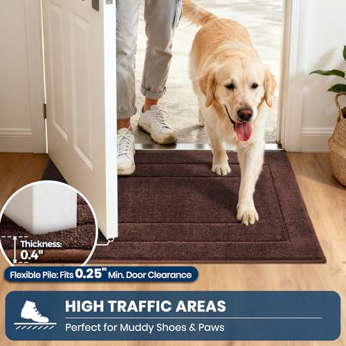 PURRUGS Kitchen Runner Rug, Kitchen Mat, 24" x 70", Brown - color: Brown, size: 24" X 70"