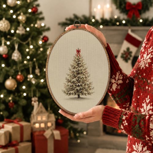 Yorhifa Rustic Christmas Tree Framed Wall Art 8.5x11.5in - color: Rustic