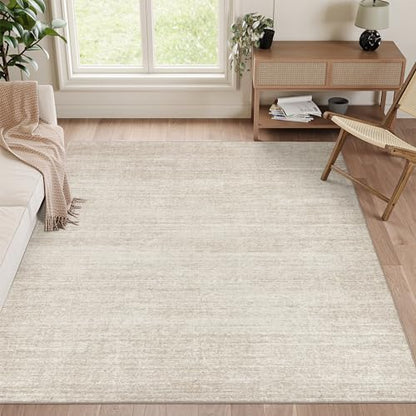 Valenrug Washable Rugs 5x7, Non Slip Large Area Rugs for Living Room, Beige - color: 01-beige, size: 5' x 7' (Rectangular)