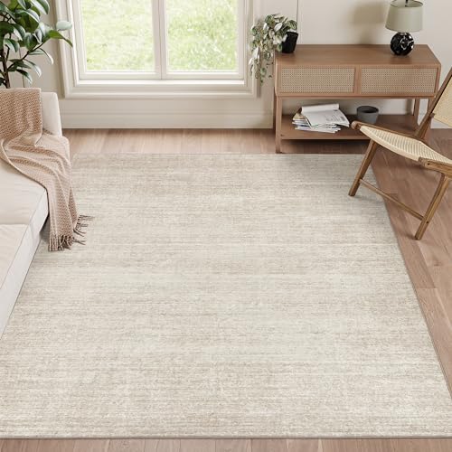 Valenrug Washable Rugs 5x7, Non Slip Large Area Rugs for Living Room, Beige - color: 01-beige, size: 5' x 7' (Rectangular)