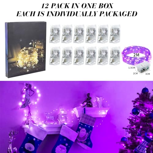 ZGWJ 100 Pack Purple Fairy Lights, Mini String Lights - color: Purple, size: 100P