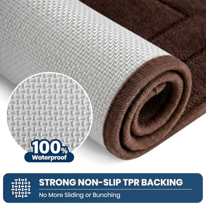 PURRUGS Kitchen Runner Rug, Kitchen Mat, 24" x 70", Brown - color: Brown, size: 24" X 70"