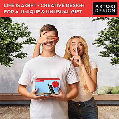 Artori Design Hidden Bookends for Shelves - Falling Book Ends - color: Falling Man
