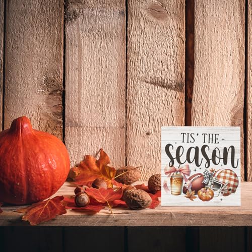 Tis the Season Pink Bow Football Fall Decorations - color: Season1