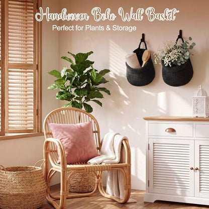 Honeydak 3 Hanging Baskets, Black, Wide Bucket Basket - color: Black, style: Wide Bucket Basket
