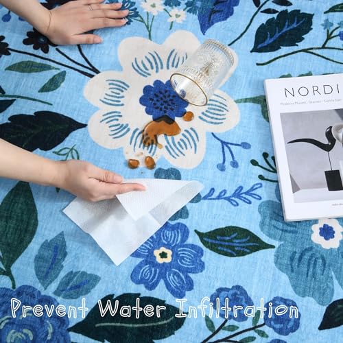 Rugcomf Runner Rug 2x6 Washable, Blue - color: Blue, size: 2' x 6' (Rectangular)