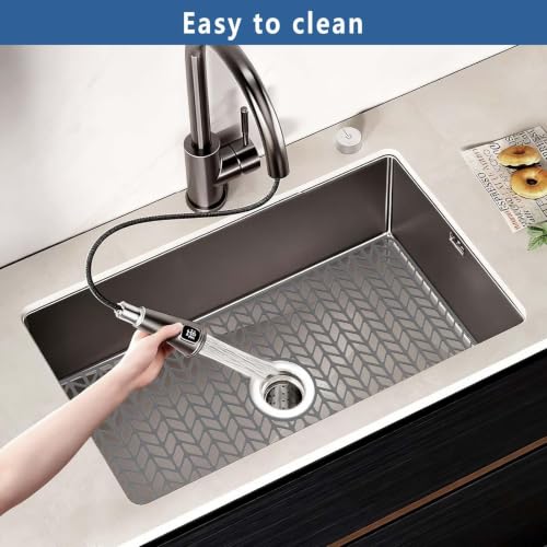 AWOKE Silicone Sink Protectors for Kitchen Sink, 30" x 16" Center Drain - size: 30 x 16 Center Drain