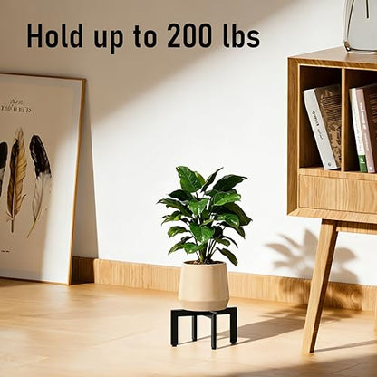 Metal Plant Stand Indoor Outdoor With Adjustable Feet, Black - size: 1 Pack - Small