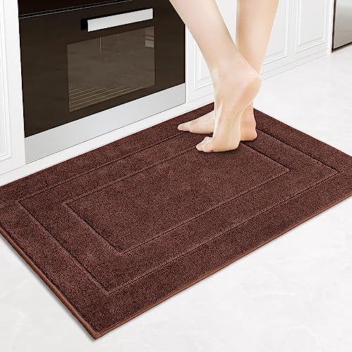 PURRUGS Kitchen Rug, Kitchen Mat, 24" x 35.5", Brown - color: Brown, size: 24" X 35.5"