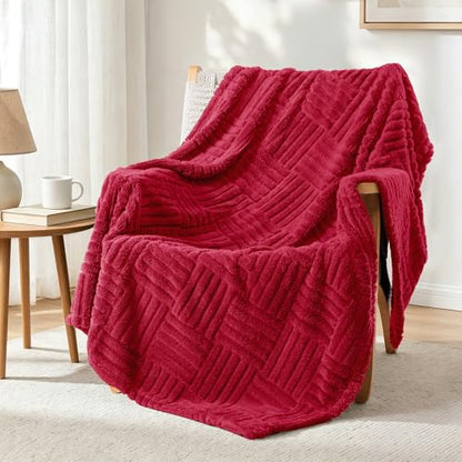 Whale Flotilla Lightweight Fleece Throw Blanket for Couch, Red - color: Red, size: Throw(50x60 Inch)