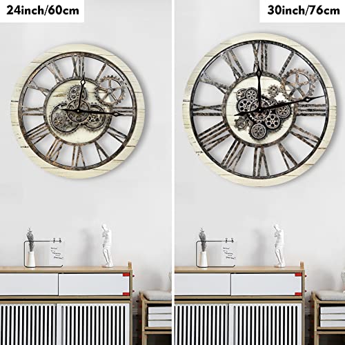 The B-Style Large Wall Clock 30 inch Desert Beige and Bronze - color: Desert Beige and Bronze, size: 30 inch (76 cm)