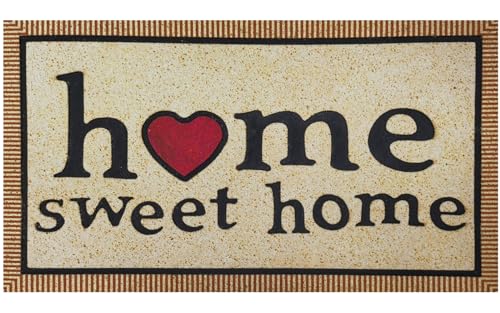 CHICHIC Welcome Door Mat 17x 30 Inch Front Doormat Outdoors for Home Entrance Outdoors Mat for Outside Entry Way Doormat Entry Rugs, Heavy Duty Non Slip Rubber Back Low Profile, Simple Home - color: Simple Home