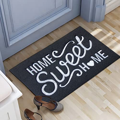 AAZZKANG Welcome Mat Home Sweet Home Doormat Outdoor Indoor Black - color: Black, size: 18" x 28" (Rectangular)