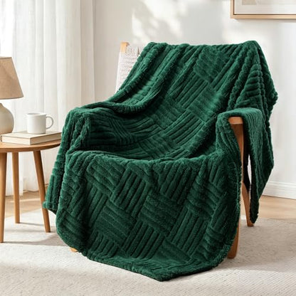 Whale Flotilla Lightweight Fleece Throw Blanket for Couch, Emerald Green - color: Emerald Green, size: Throw(50x60 Inch)