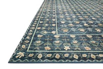 Loloi Rifle Paper Co Eden Lattice Indigo 2'-6" x 9'-6" Runner Rug - color: Lattice Indigo, size: 2'6" x 9'6" (Rectangular)