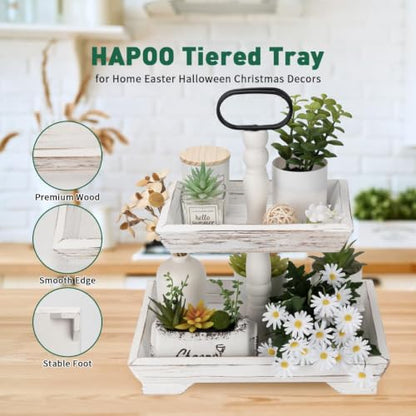 Tiered Tray Stand Farmhouse 2 Tiered