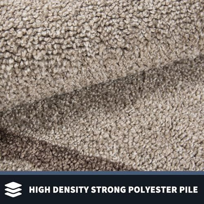 PURRUGS Hallway Runner Rug, 24" x 60", Beige & Grayish Brown - color: Beige & Grayish Brown, size: 24" X 60"