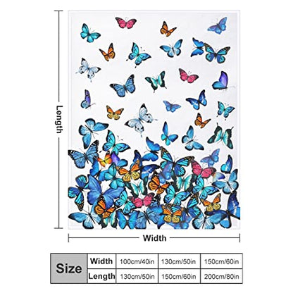 Butterfly Blanket Beautiful Butterfly Throw Blanket Ultra Soft Blankets Lightweight Cozy for Bed Couch Sofa 50"x40" - color: Butterfly 2, size: 50"x40"