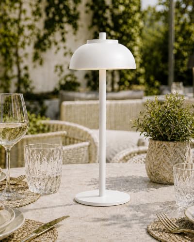 White Cordless Table Lamps, Rechargeable LED Touch Lamp, 2 Pack - color: White
