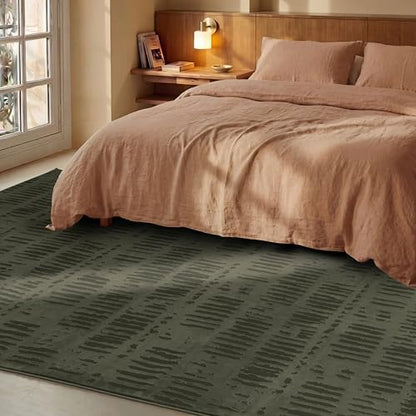 Revival Rugs Shell 8'x10' Area Rugs - Washable, Medium Pile, Green - color: Green, size: 7'10" x 10' (Rectangular)