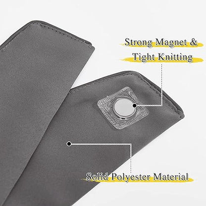NICETOWN Strong Magnetic Curtain Tiebacks-Curtain Tiebacks for Wall No Screws Perfect of Curtains (Grey, 15 X 4 Inches, Set of 4) - color: Grey, size: 4"W x 15"L (Pack of 4)