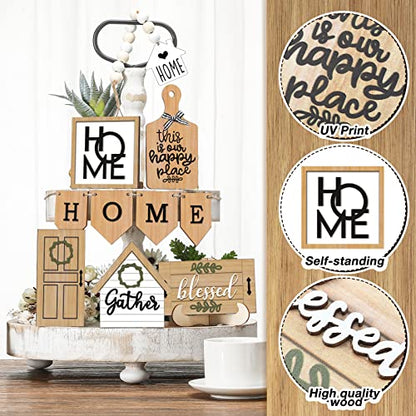 FairySandy 11 Pcs Tiered Tray Decor Farmhouse Set, Elegant - style: Elegant