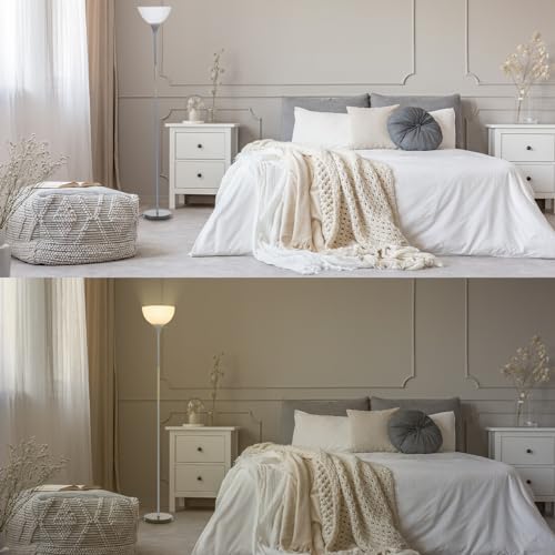 LALISU Floor Lamp, LED Standing Lamp 3 Way Dimmable Brightness Floor Lamp - color: Gray
