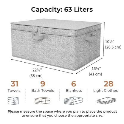GRANNY SAYS Extra Large Storage Bins with Lids, Closet Bins, Gray - color: Gray, size: Extra Large - 1 Pack