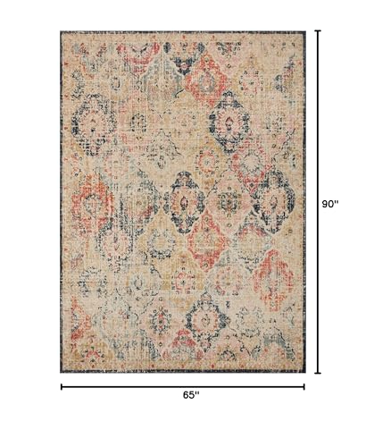 Loloi Jocelyn Khaki/Multi 5'-5" x 7'-6" Area Rug - color: Khaki / Multi, size: 5'5" x 7'6" (Rectangular)