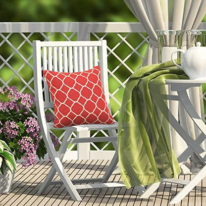 JMGBird Outdoor Accent Pillows Throw Pillows with Inserts Included - color: Red