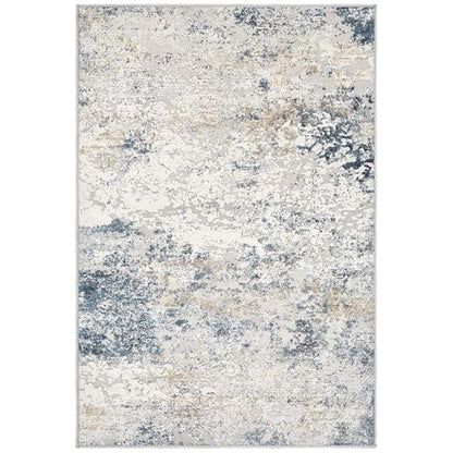 DMOYEST 2x3 Entryway Area Rug Washable Abstract Beige Blue Small Carpet - color: Beige Blue, size: 2' x 3' (Rectangular)