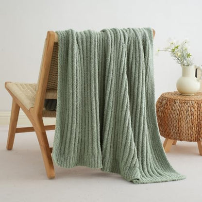 Battilo Sage Green Throw Blanket, Fuzzy Soft Green Throw Blankets, 60"x80" - color: Sage Green, size: 60"x80"