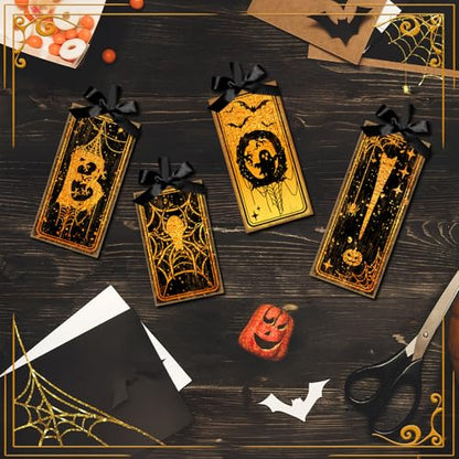Britimes Halloween Ghost Tiered Tray Decor, 4 Pack, Wooden Table Sign - style: Tarot Boo