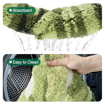 LUMI Cute Bathroom Rug Green Leaf, Absorbent Non Slip Bath Mat, 24"x48" - color: Ample Palm Leaf-large