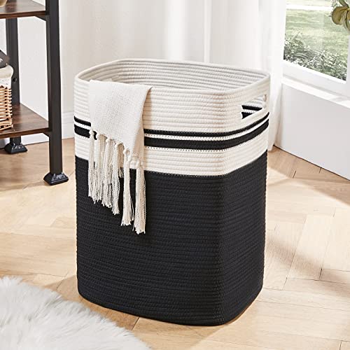 OIAHOMY Laundry Hamper Collapsible Laundry Basket Clothes Organizer Black - color: Black, size: 16.5*13*22