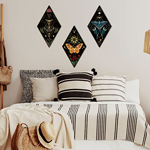 Sintuff 6 Pcs Halloween Mushroom Wall Decor Gothic Witchy Butterfly Art - style: Butterfly