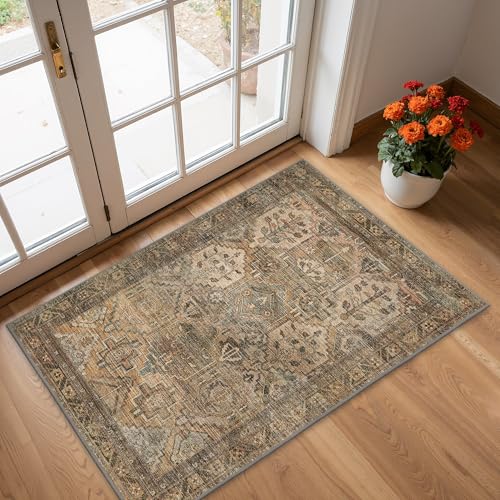 2x7 Runner Rug for Hallway Entryway Kitchen Rug Washable Runner Warm Taupe - color: Area Warm Taupe, size: 2' x 7' (Rectangular)