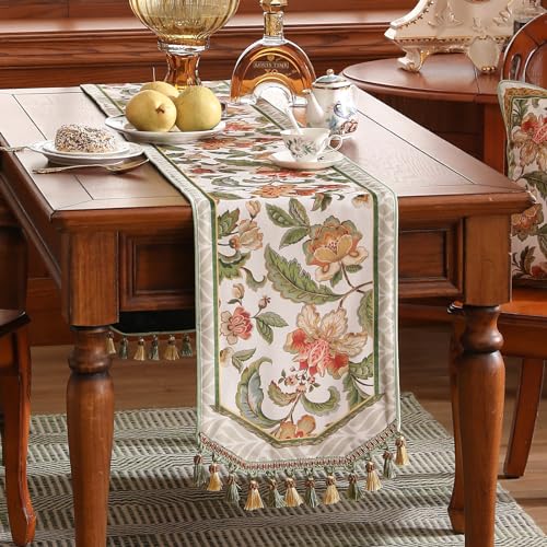 Patdrea Designer Elegant French Velvet Table Runner,12"X118"-Santiago A - color: Santiago a Velvet, size: 12"*118"