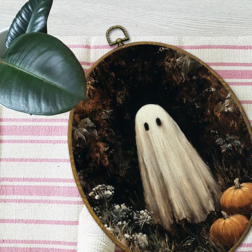 Mcehtle Halloween Ghost Pumpkin Wall Art Decor Framed 8.6x11.4 - color: Colour 21