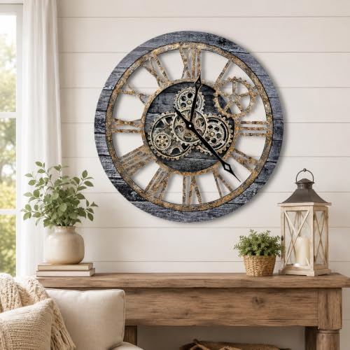 The B-Style Large Wall Clock 24 inch Carbon Gray - color: Carbon Gray, size: 24 inch (60 cm)