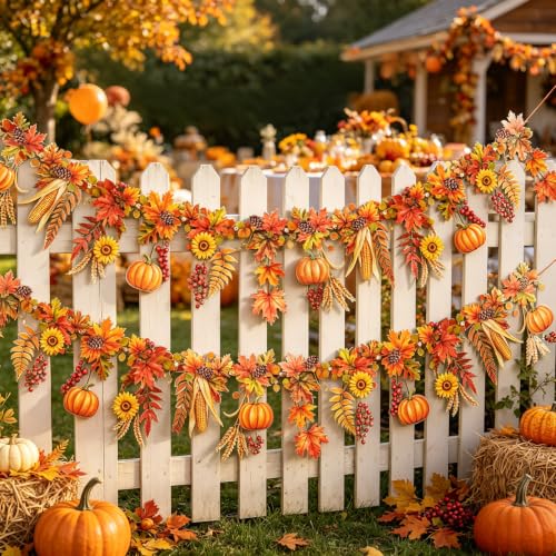 Fall Banner, Fall Bulletin Board Decor, Farm Harvest Party, Garland Autumn - color: Fall Orange Banner
