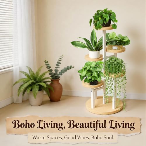 GEEBOBO 5 Tier Plant Stand Indoor - color: 5 Tier-White
