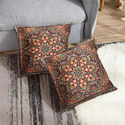 Britimes Throw Pillow Covers Set of 2, 18 x 18 Inch, Aztec Abstract - color: Ethnic Tribal 29, size: 18" x 18" (Pack of 2)
