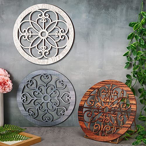 Blulu 3 Pcs Thicken Rustic Wall Decor, Wood Hanging Decor, Vintage Style - color: Vintage Style