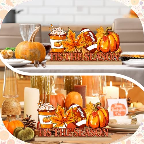 Fall Table Decorations Centerpiece, Metal Table Sign - style: Fall Football